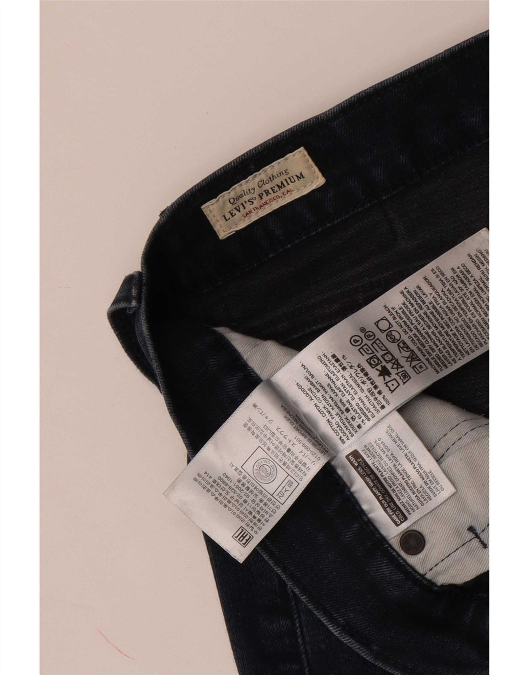 Jeans slim da uomo Levi's W32 L30 in cotone blu navy