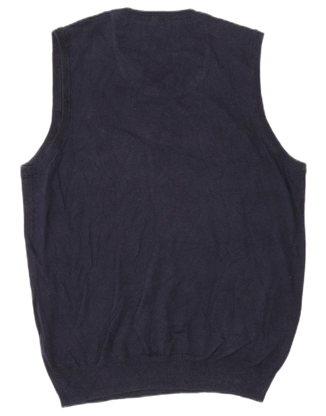 Canottiera vintage da uomo piccola in cotone blu navy