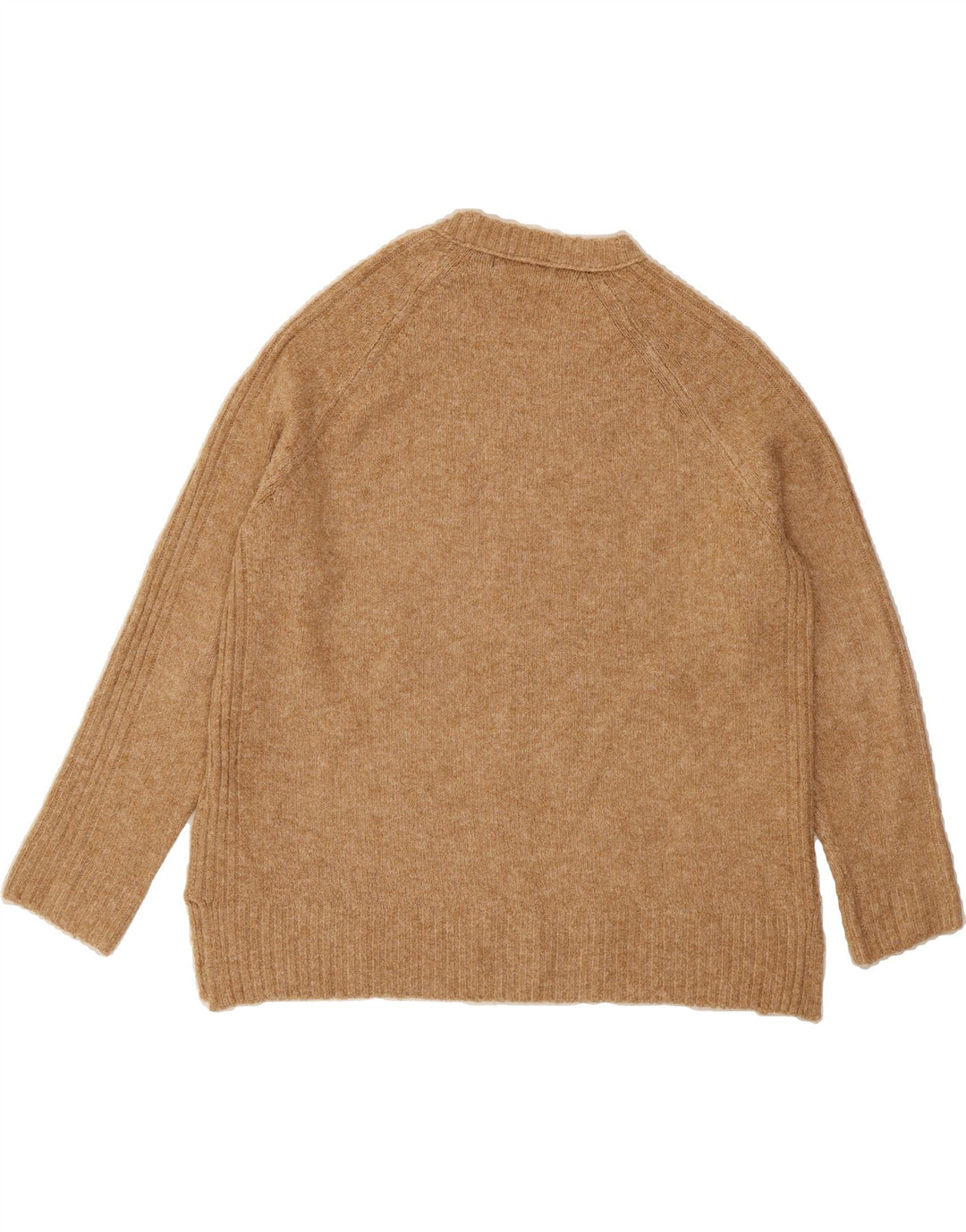 MARKS & SPENCER Womens Crew Neck Jumper Sweater UK 14 Medium Brown Acrylic Vintage Marks & Spencer and Second-Hand Marks & Spencer from Messina Hembry 