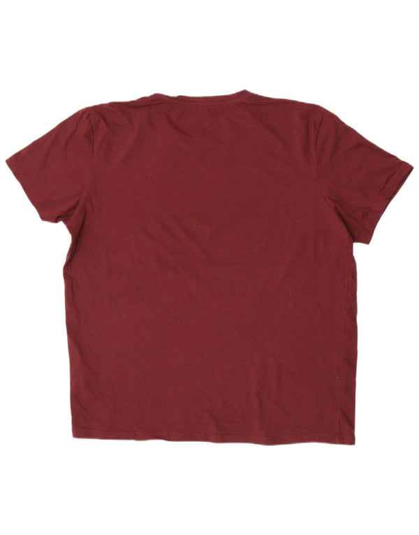 T-shirt grafica da uomo Jack & Jones Top XL in cotone bordeaux