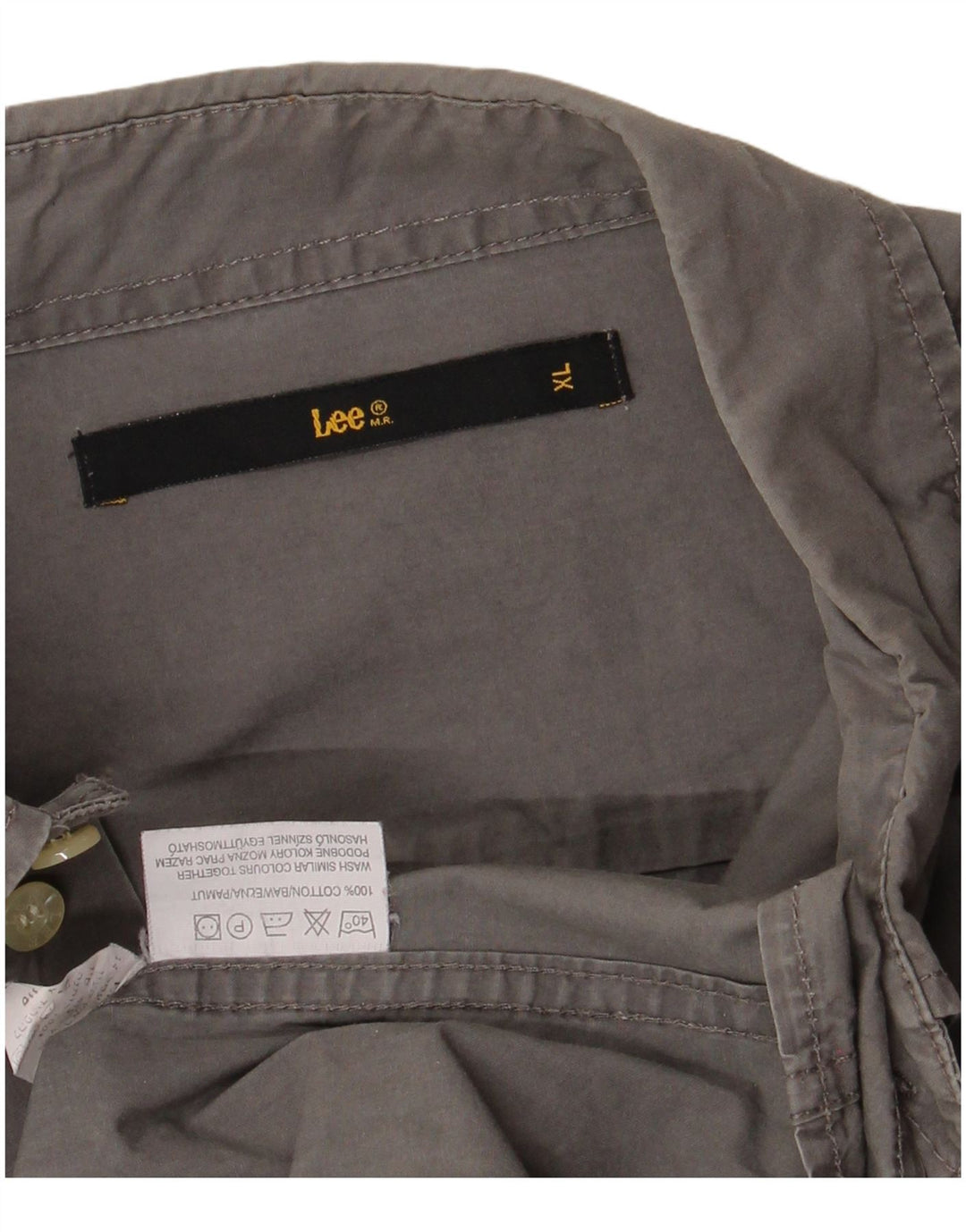 Camicia da uomo LEE XL in cotone grigio