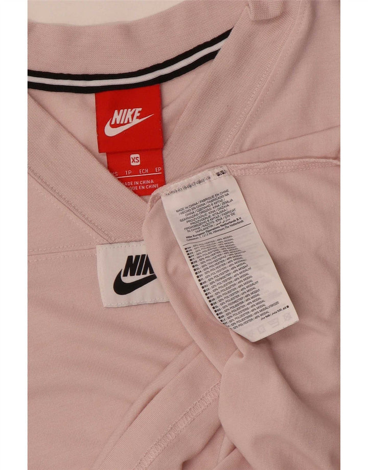T-shirt corta da donna Nike UK 6 XS rosa poliestere