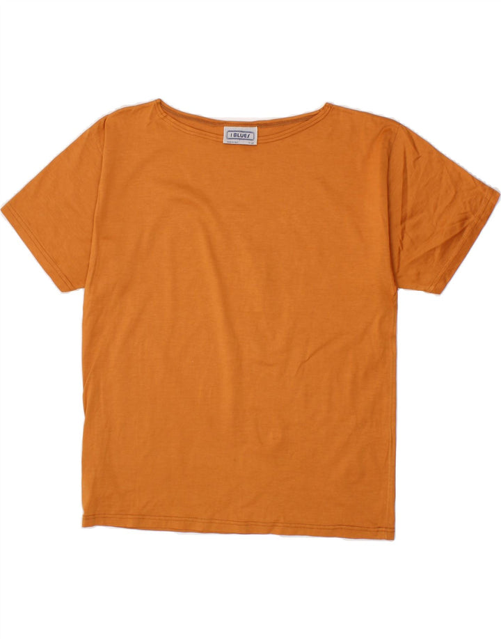 I BLUES Womens T-Shirt Top IT 42 Medium Orange Cotton Vintage i Blues and Second-Hand i Blues from Messina Hembry 