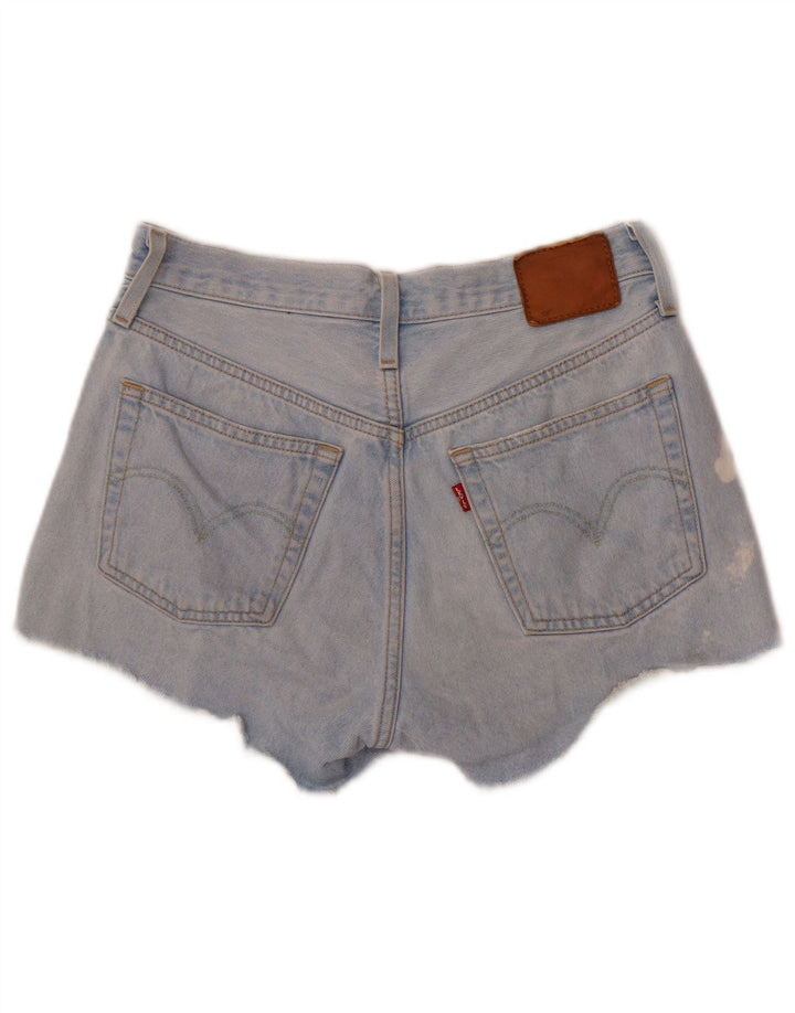 Pantaloncini di jeans Levi's 501 da donna W27 piccoli in cotone blu