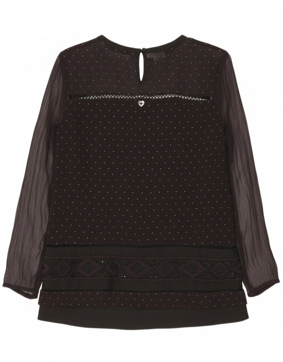 Simona Barbieri Camicetta Twin-Set da donna Top UK 10 Small Black Spotted