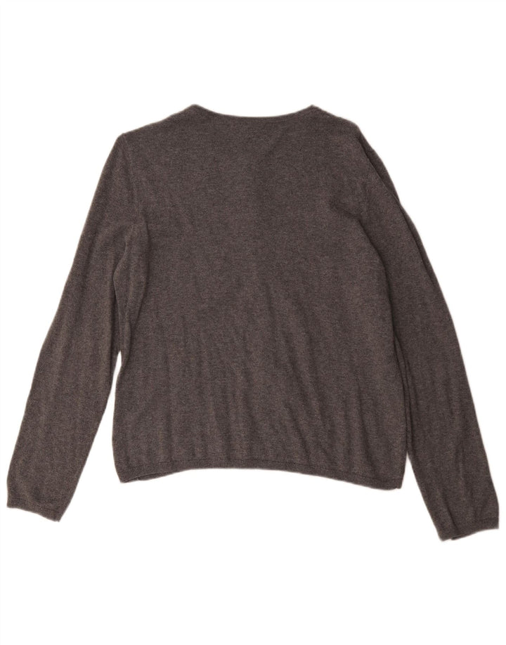 Maglione cardigan da donna Laura Ashley UK 14 Cotone grigio medio