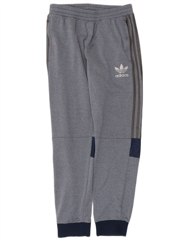Pantaloni da tuta da uomo Adidas Joggers in poliestere color block blu medio