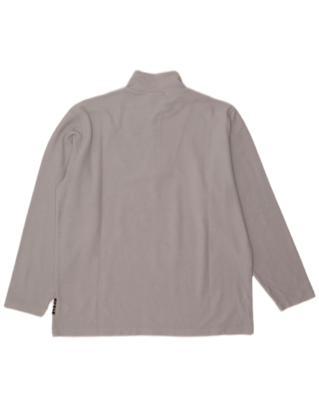Maglione in pile da uomo Asics con zip e collo, grande, in poliestere grigio