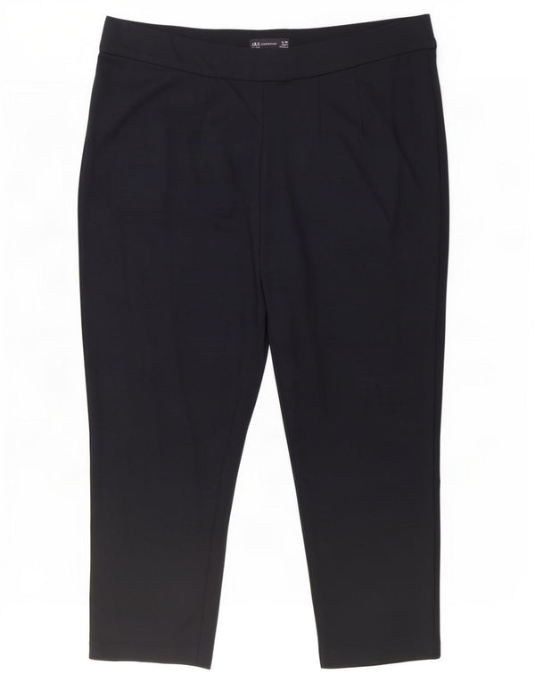 Pantaloni corti dritti da donna Marks & Spencer UK 18 XL W36 L23 Blu navy