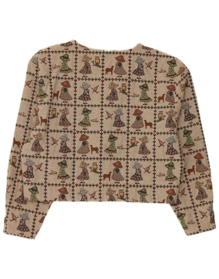 Bonita Giacca Bolero da donna UK 16 Grande Novità in poliestere beige