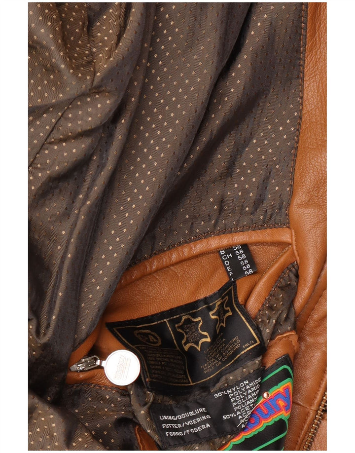 Giacca in pelle da uomo WESTBURY EU 58 2XL Pelle marrone