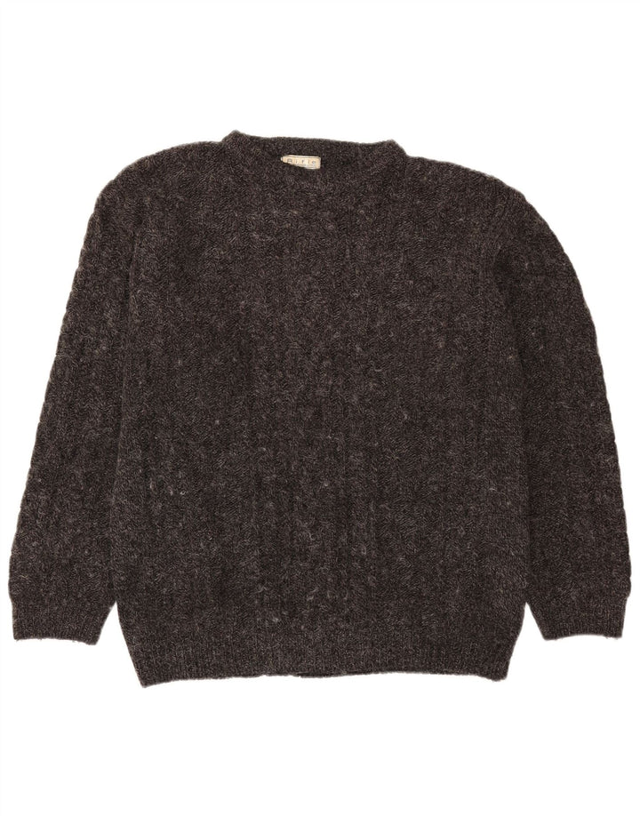 Maglione maglione girocollo da uomo Rifle in acrilico grigio medio