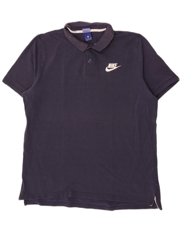 Polo Nike da uomo XL in cotone blu navy