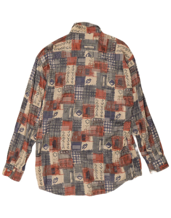 Camicia da uomo Canda taglia 41/42 16 1/2 grande viscosa patchwork multicolore