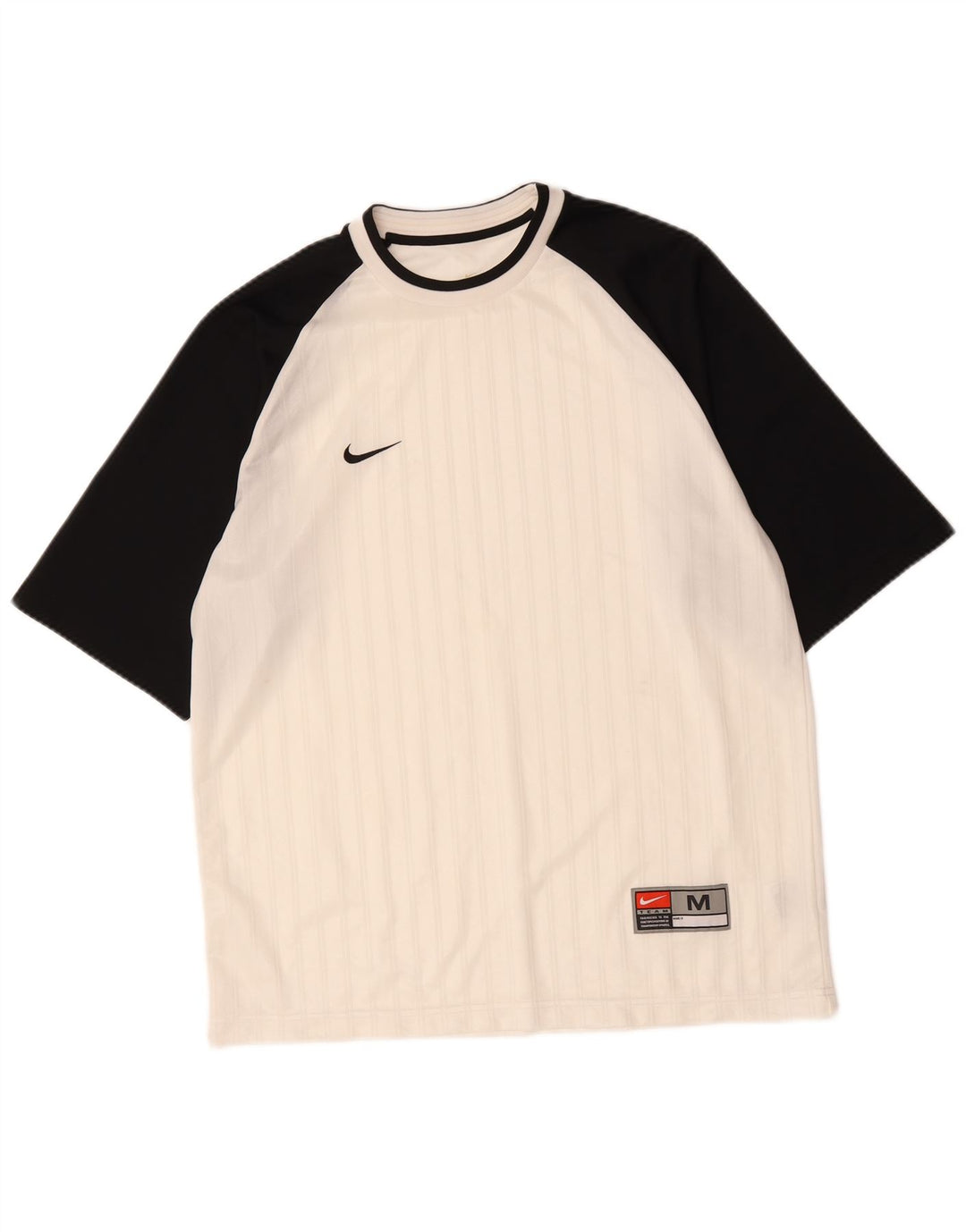 T-shirt da uomo Nike Top in poliestere color block bianco medio