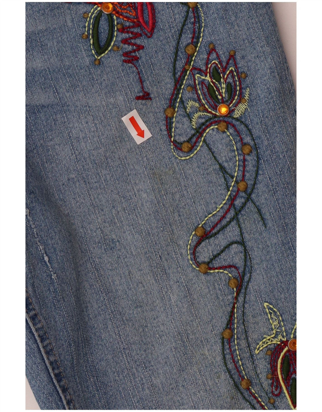 Jeans Bootcut grafici per ragazze C&A 13-14 anni W25 L29 Blu floreale retrò