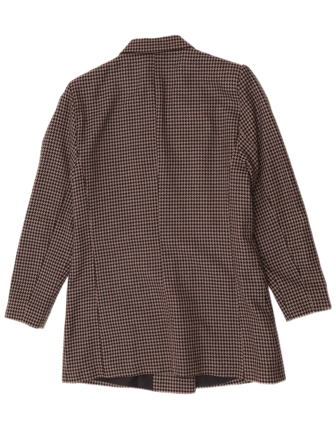 Set gonna vintage da donna in 2 pezzi UK 14 medio W28 pied de poule marrone