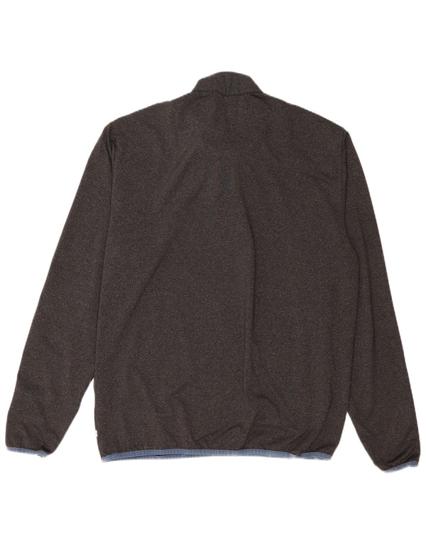 CALVIN KLEIN Top da tuta pullover con zip e collo da uomo XL poliestere grigio