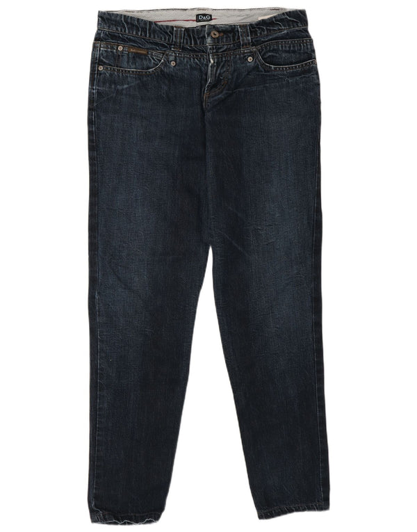 Jeans slim da donna Dolce & Gabbana IT 48 XL W34 L32 Cotone blu navy