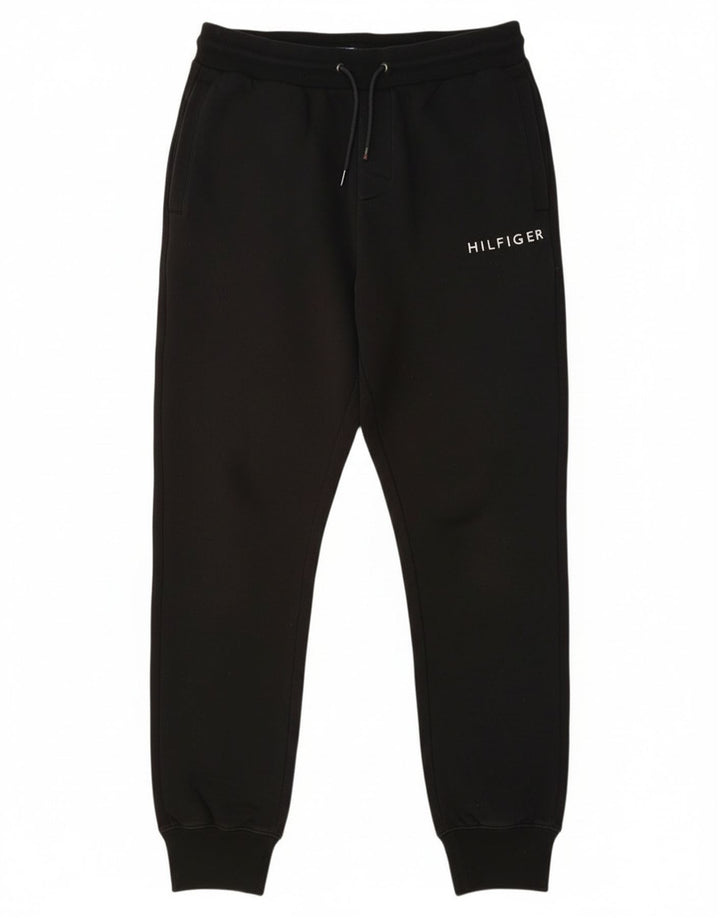 Pantaloni da tuta con grafica da uomo Tommy Hilfiger Joggers cotone medio nero