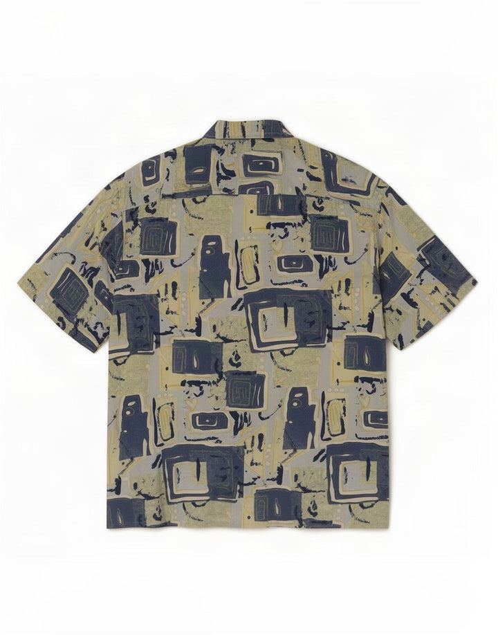 Camicia a maniche corte da uomo Ingram grande geometrica multicolore