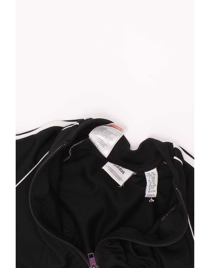 Giacca da tuta da bambino Adidas da bambino 9-12 mesi in poliestere nero