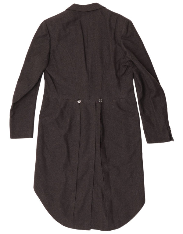 Giacca blazer da uomo vintage a 1 bottone frac UK 36 piccola nera