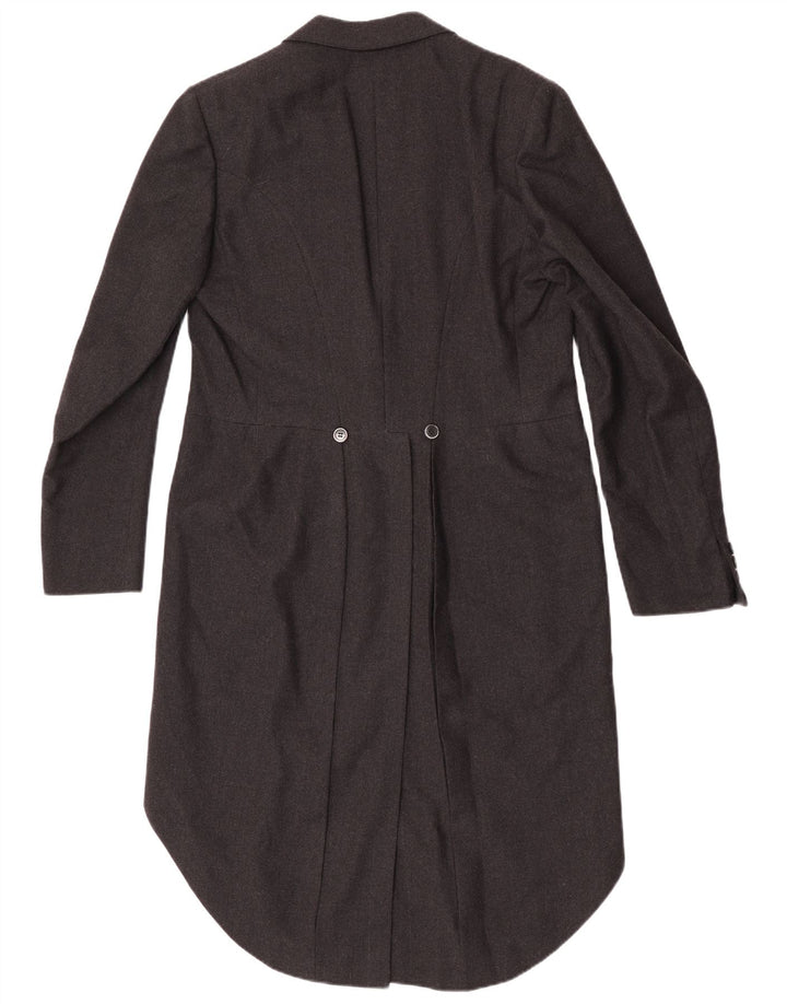 Giacca blazer da uomo vintage a 1 bottone frac UK 36 piccola nera