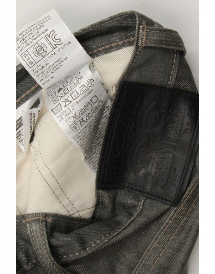 Jeans Levi's Uomo 511 Slim W33 L34 Cotone Grigio