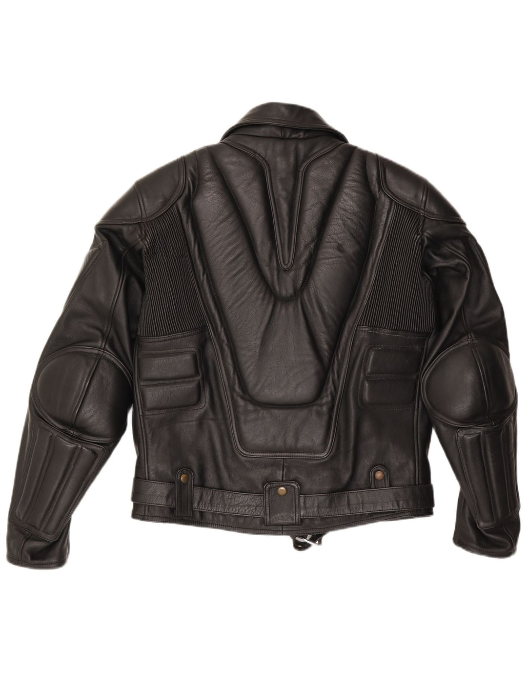Giacca da motociclista in pelle da uomo vintage UK 38 Pelle nera media