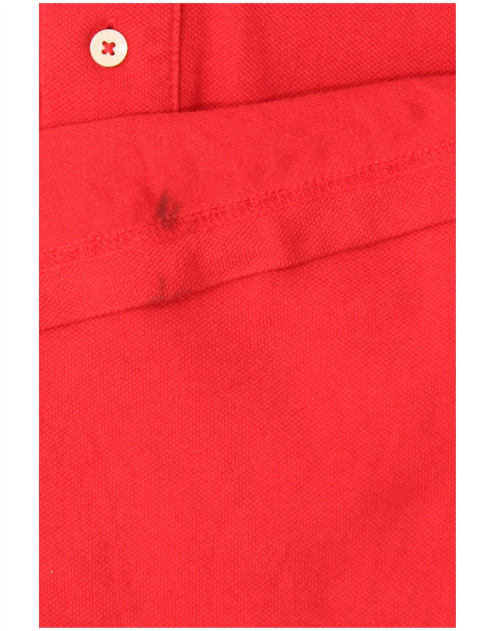 TOMMY HILFIGER Mens Polo Shirt Large Red Cotton