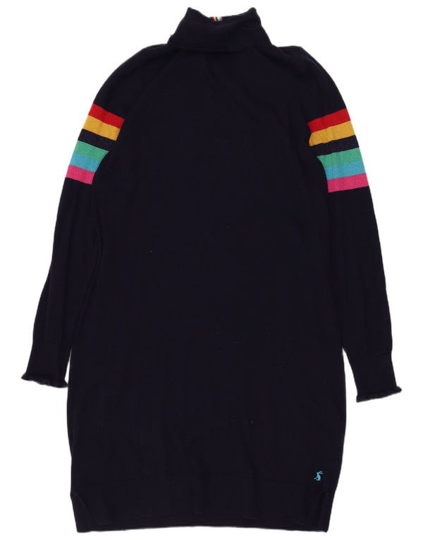 Abito maglione da donna Joules UK 10 piccolo cotone a righe blu navy
