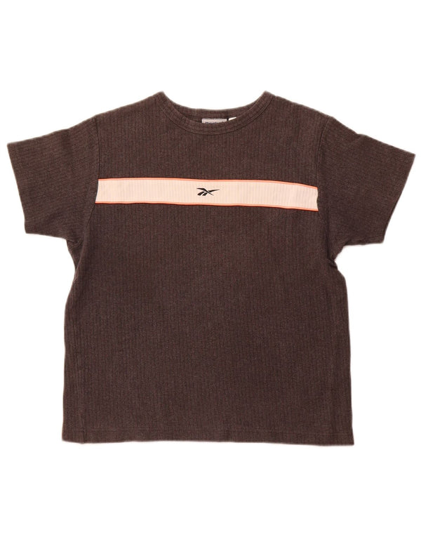 T-shirt REEBOK da donna Top UK 12 Cotone color block grigio medio