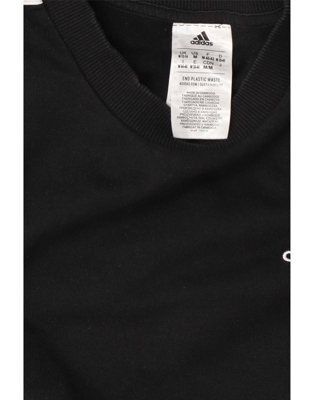 Abito maglione felpa oversize da donna Adidas UK 12/14 medio nero