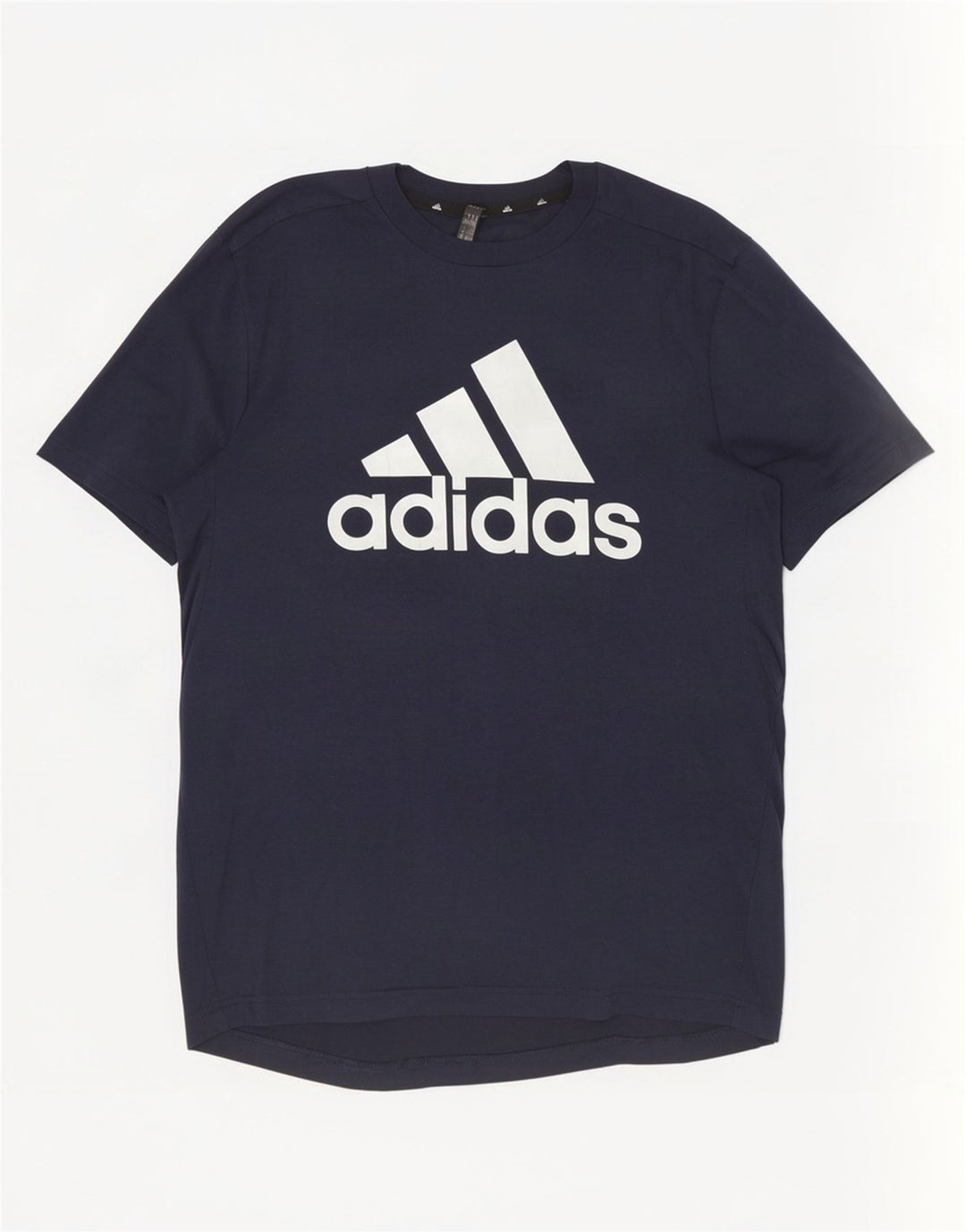 Maglietta grafica Adidas Aeroready da uomo, piccola, in poliestere blu navy