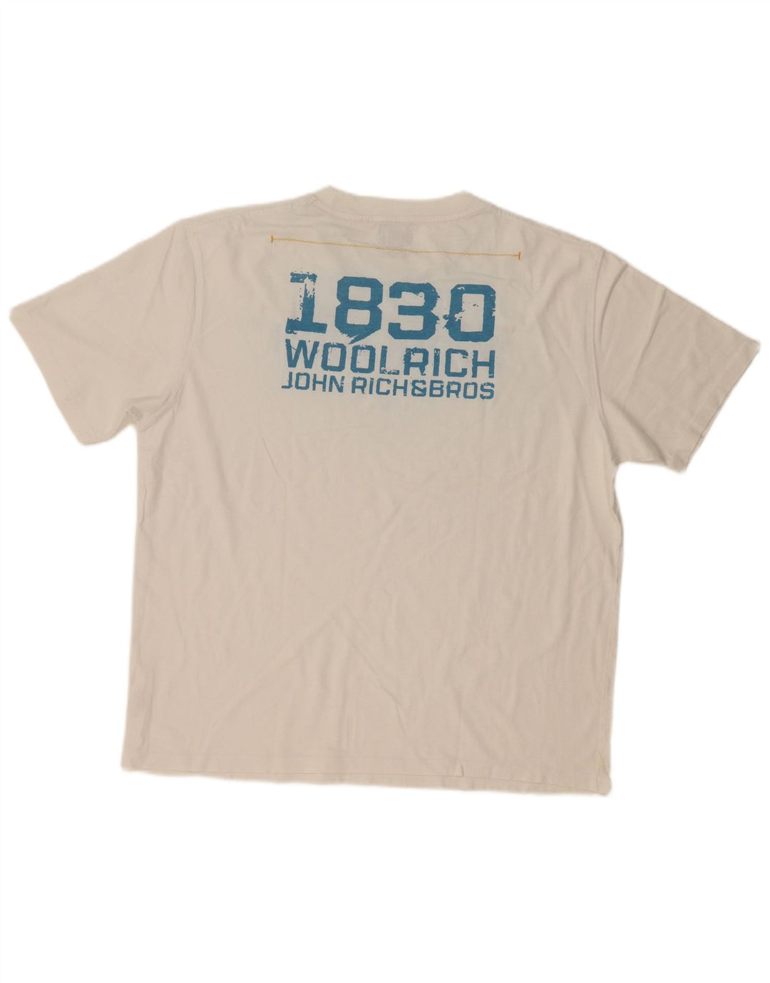 T-shirt grafica da uomo Woolrich Top XL in cotone bianco