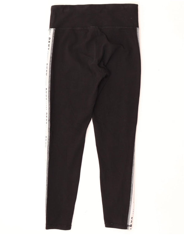 Leggings corti con grafica da donna Dkny UK 8 piccoli in cotone color block nero