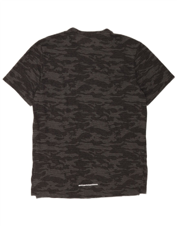 T-shirt Nike Dri Fit da uomo in poliestere mimetico grigio medio