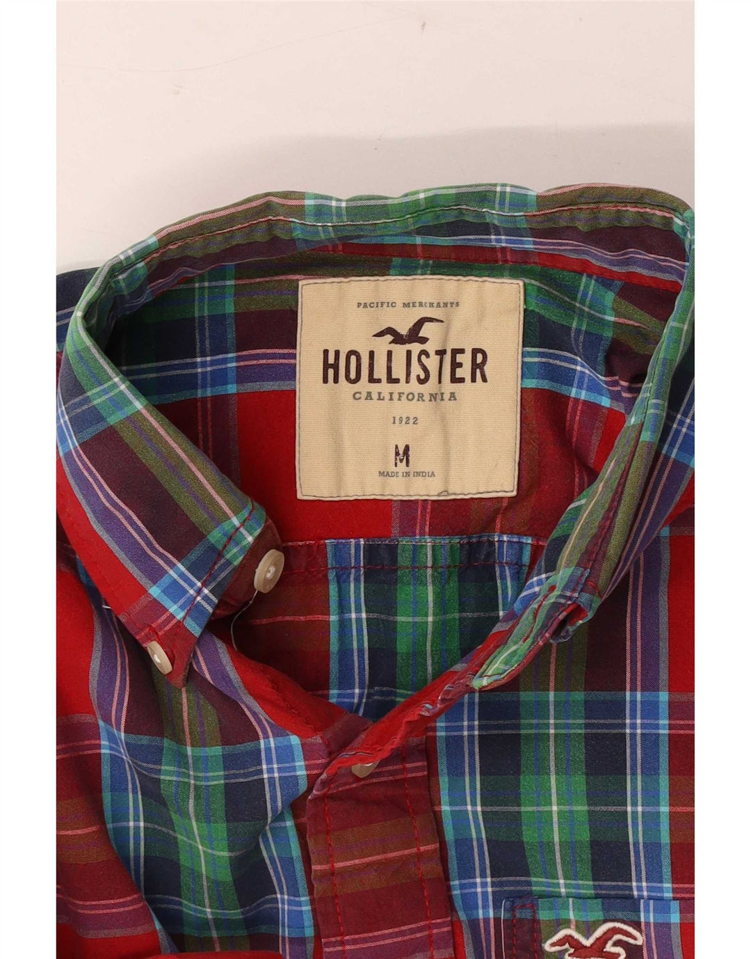 Camicia Hollister da uomo a quadri rossi medi