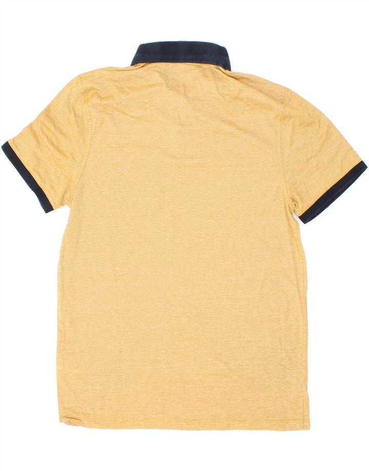 JULES Mens Slim Polo Shirt Large Yellow Cotton Vintage Jules and Second-Hand Jules from Messina Hembry 