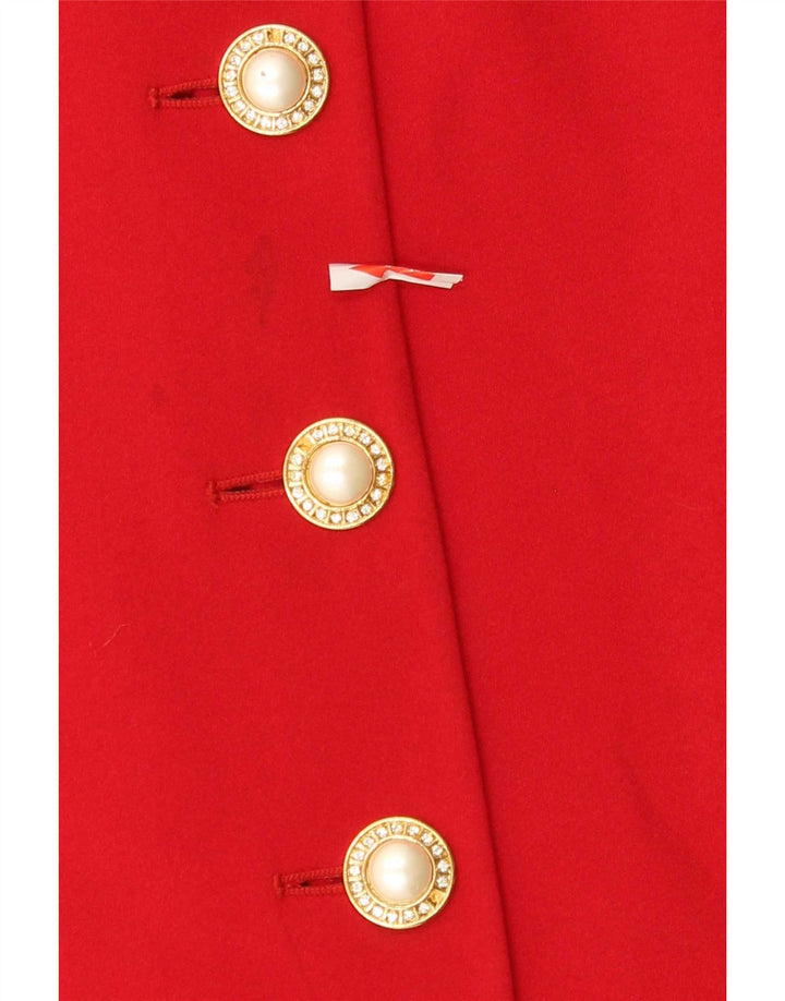 Giacca blazer da donna a 4 bottoni Roccobarocco UK 14 media rossa