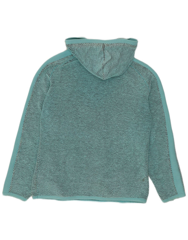 Maglione con cappuccio e zip da donna Weird Fish UK 14 Medio turchese screziato