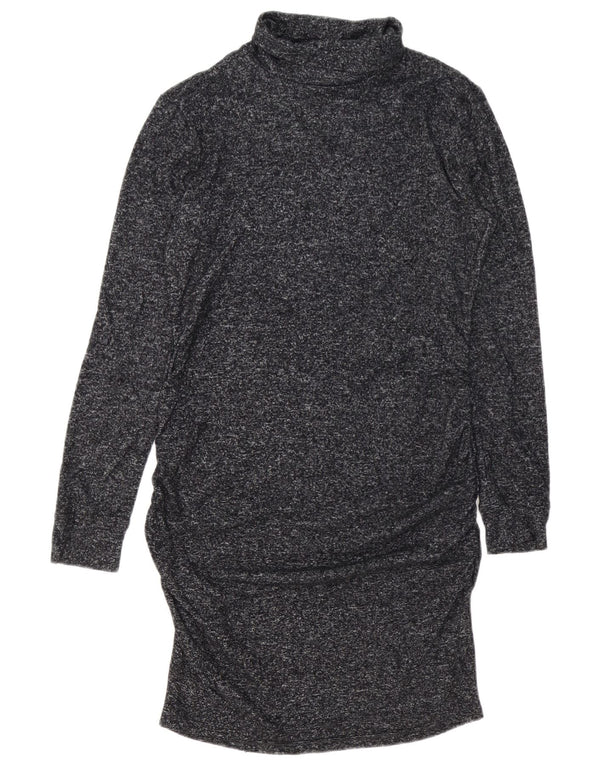 Abito maglione da donna Athleta con collo alto UK 14 Rayon screziato blu navy medio