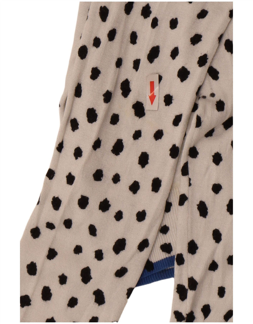 Maglione cardigan da donna Marks & Spencer UK 10 piccola viscosa maculata bianca
