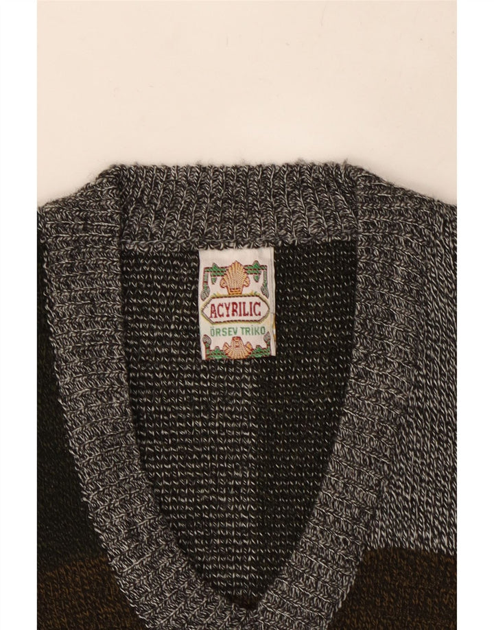 Canotta da uomo VINTAGE Canotta color grigio medio in acrilico