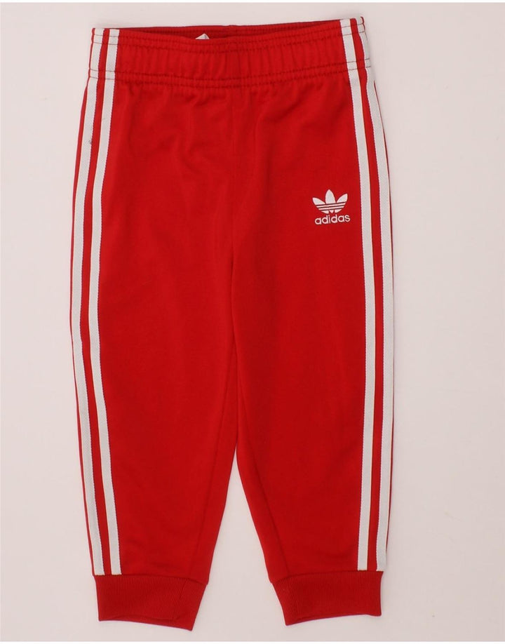 ADIDAS Baby Boys Full Tracksuit 18-24 Months  Red Polyester Vintage Adidas and Second-Hand Adidas from Messina Hembry 