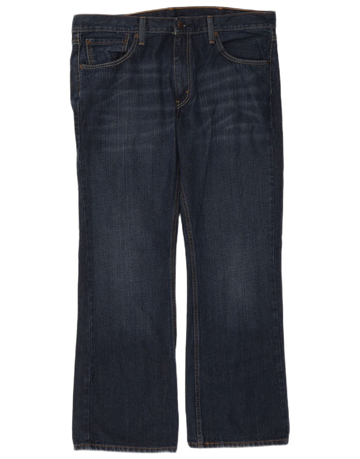 Levi's Uomo 527 Bootcut Jeans W38 L30 Blu Navy Cotone
