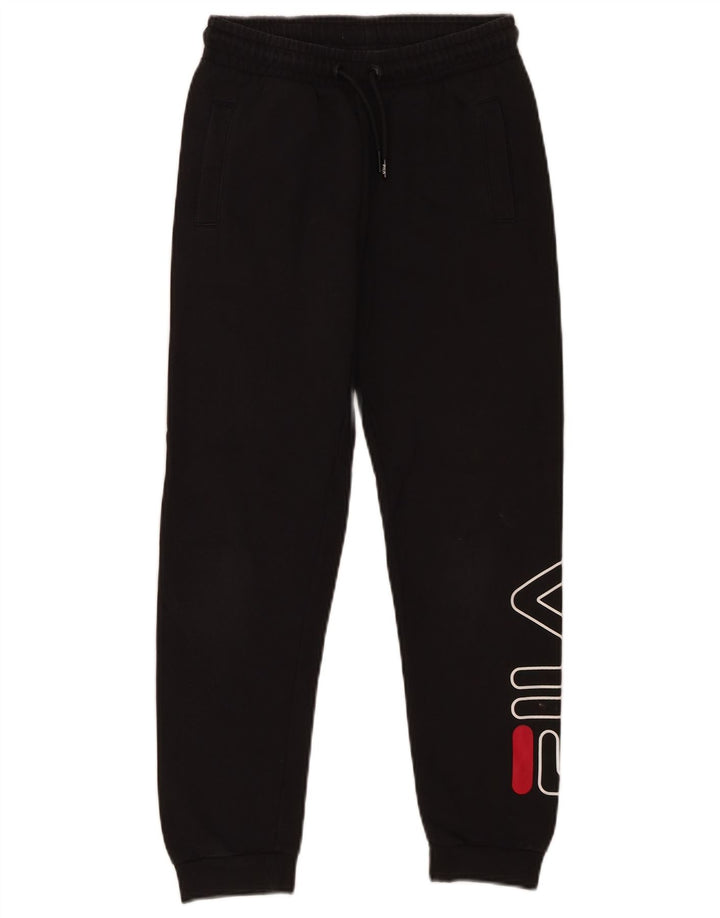Pantaloni da tuta grafica da ragazzo Fila Joggers 9-10 anni in cotone nero