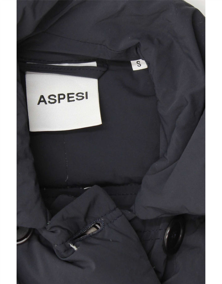 Cappotto imbottito doppiopetto da donna Aspesi UK 10 Small Blu Navy in poliammide
