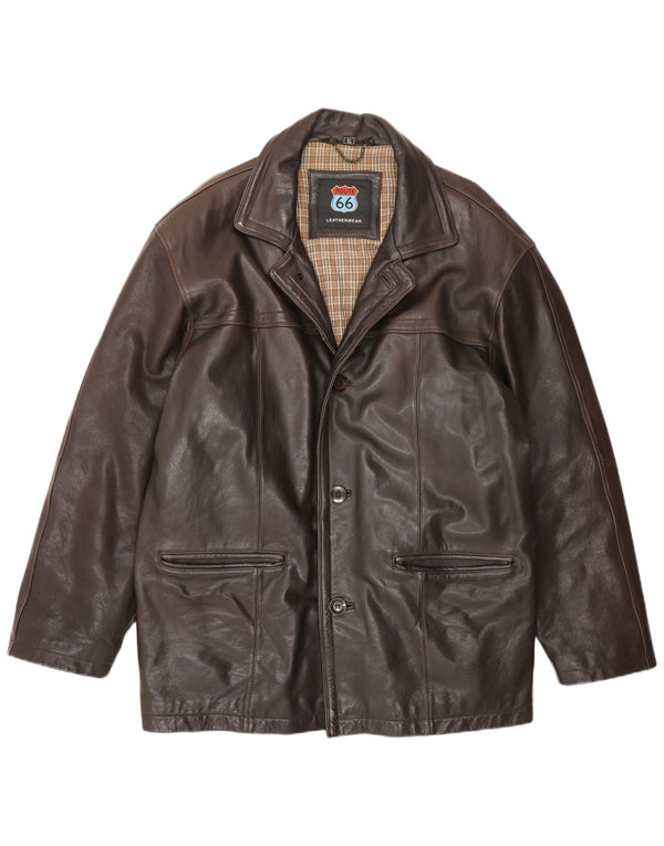 Giacca in pelle da uomo Route 66 UK 42 XL Marrone